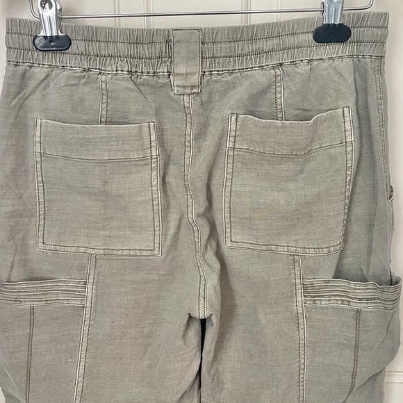 Anthropologie Angela Cropped Cargo Pants Size 27 Moss Cotton and Tencel Utility - Picture 12 of 14